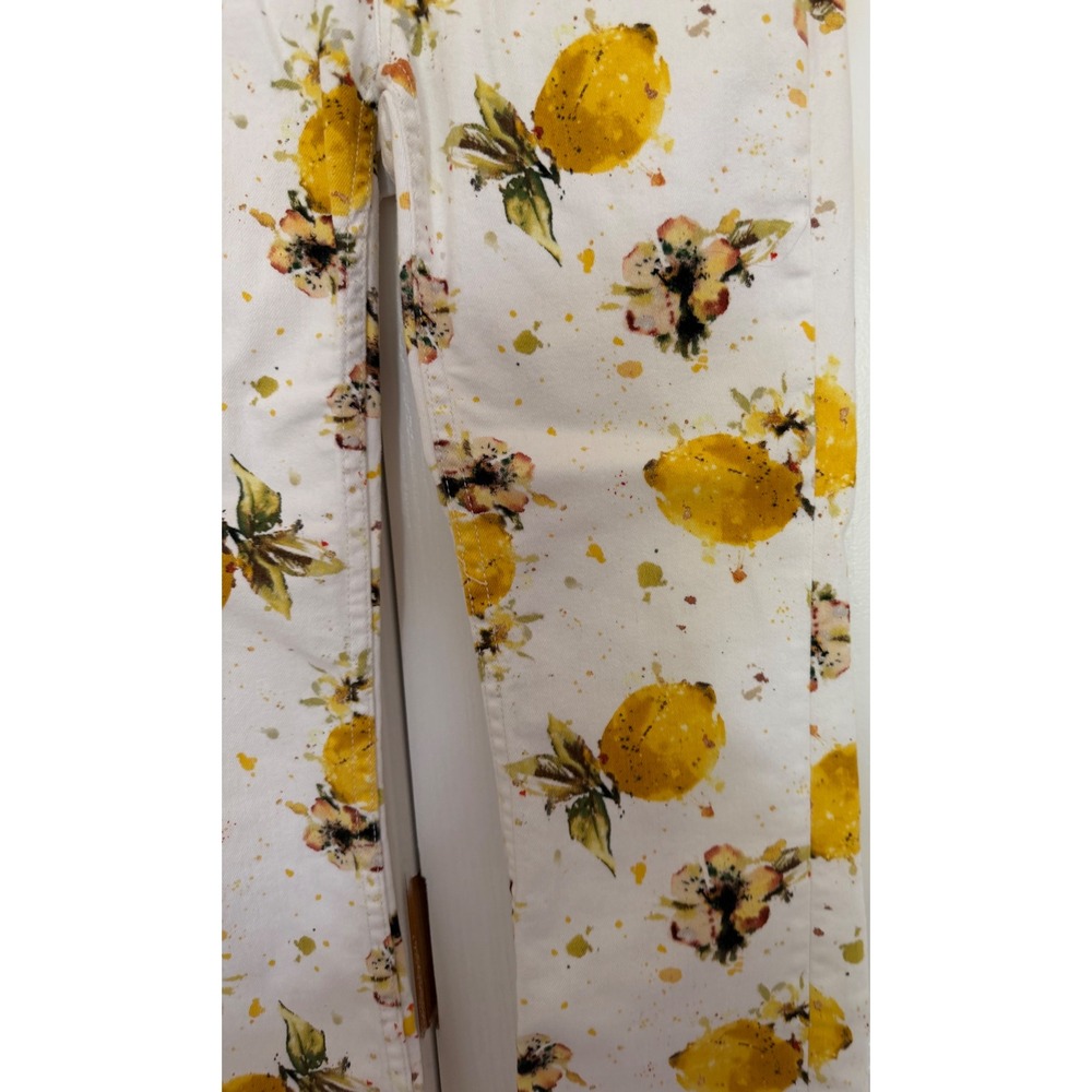 Pilcro and the Letterpress Anthropologie Lemon Print High Rise Bootcut Jeans 25 - Picture 2 of 7
